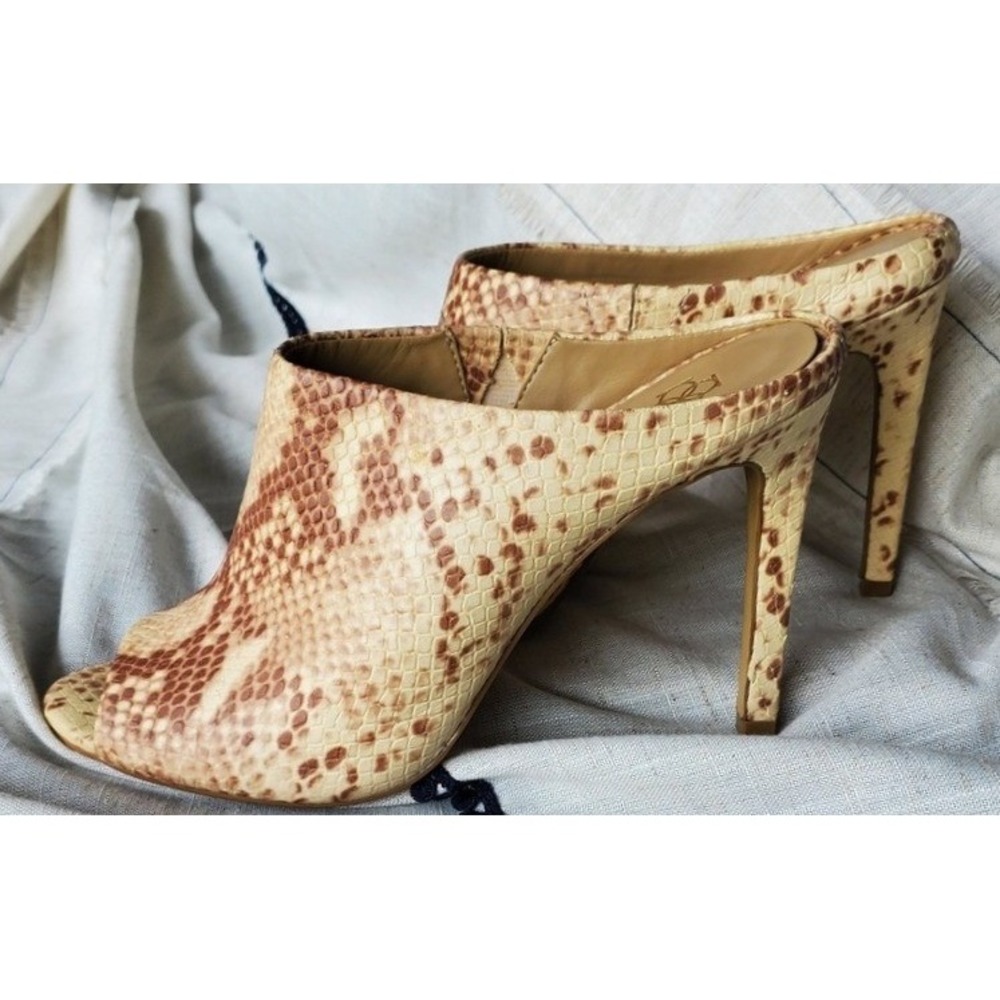 Ann Taylor Maya Python Mule Peep Toe Lux Summer 8… - image 5